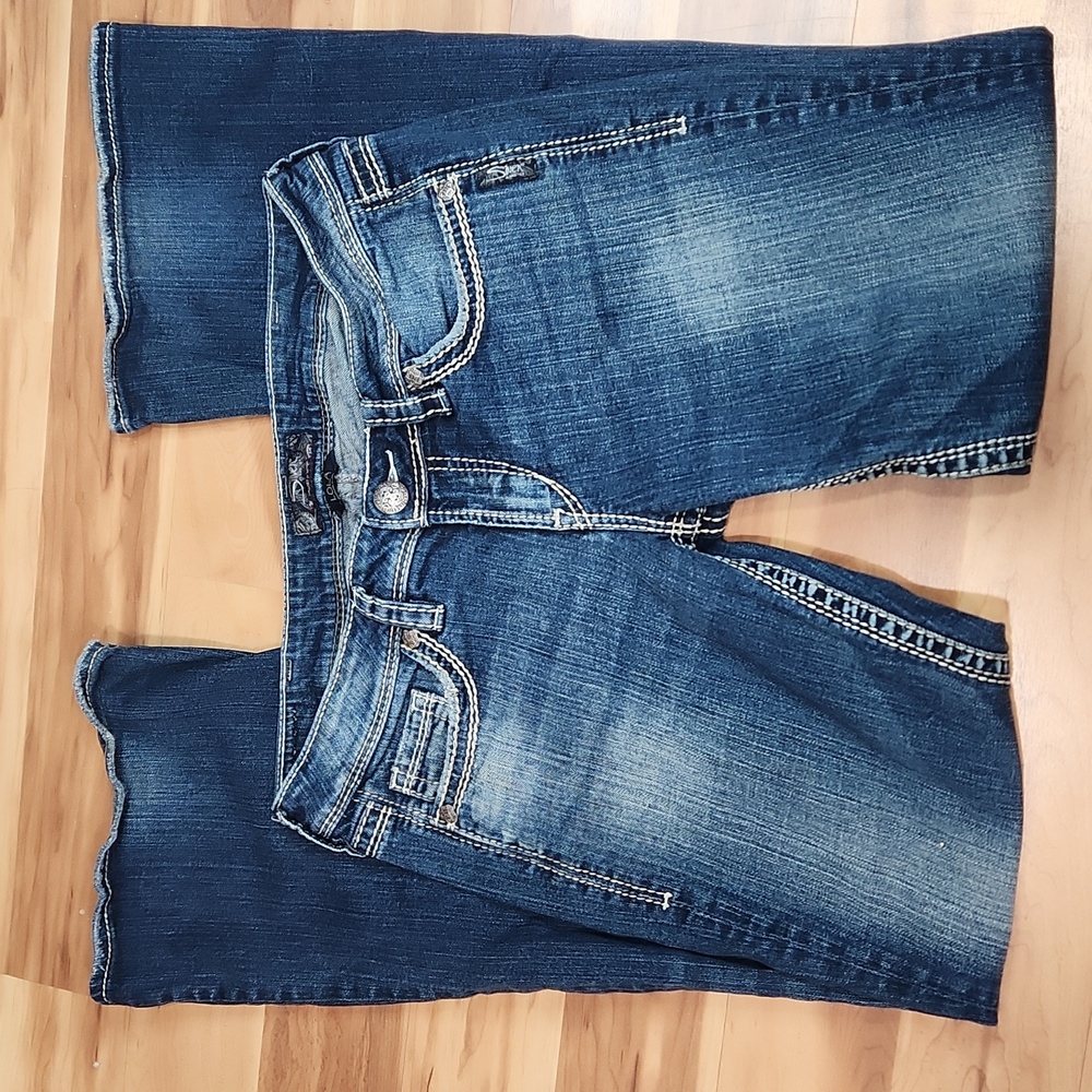 🌌‼️BIG SALE‼️🌌Women's Silver Lola Low Rise Bootcut Jeans